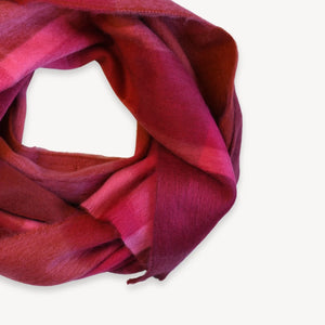 Ultra Soft Alpaca Scarf - Sangria Plaid