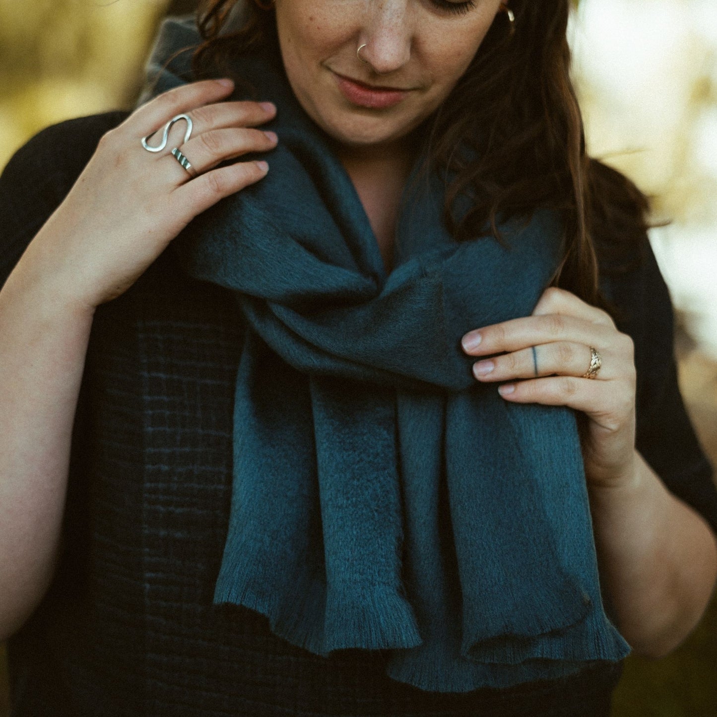 Ultra Soft Alpaca Scarf - Whale