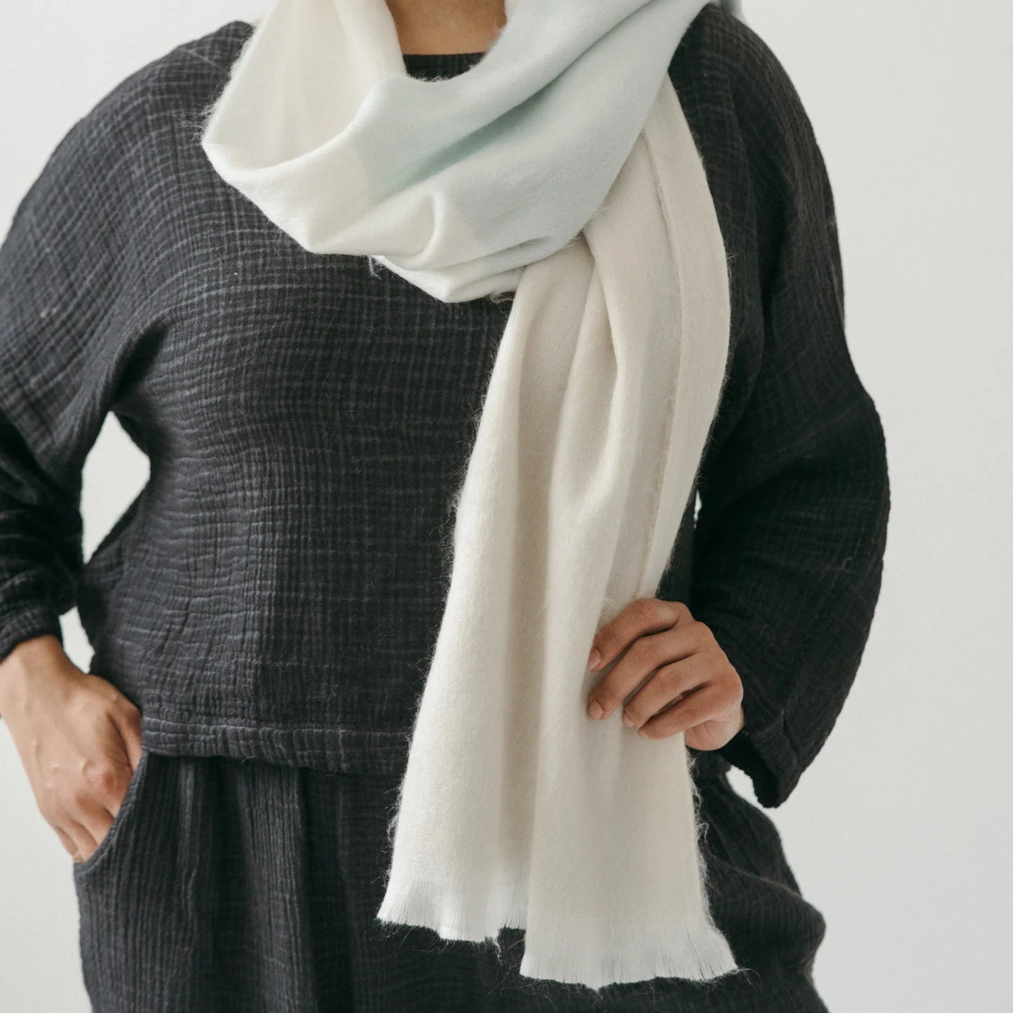Ultra Soft Alpaca Scarf - Manatee