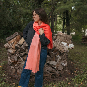 Andean Alpaca Luxe Scarf - Soda
