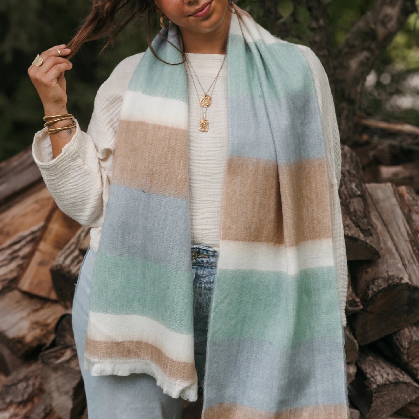 Ultra Soft Alpaca Scarf  - Cumulus Mood
