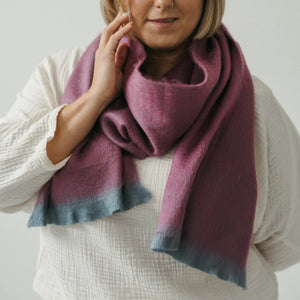 Ultra Soft Alpaca Scarf - Cassis