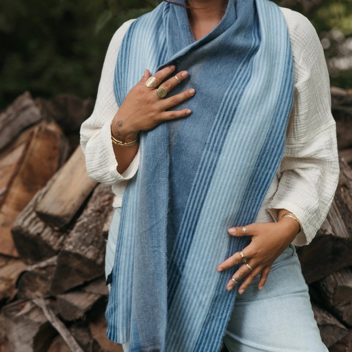 Ultra Soft Alpaca Scarf - Crystal
