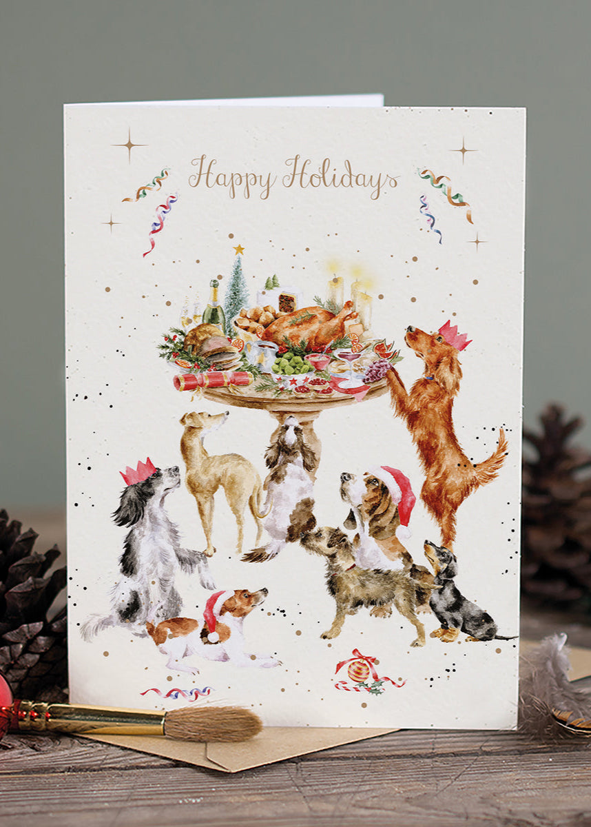 "A Festive Feast" - Wrendale Christmas Card
