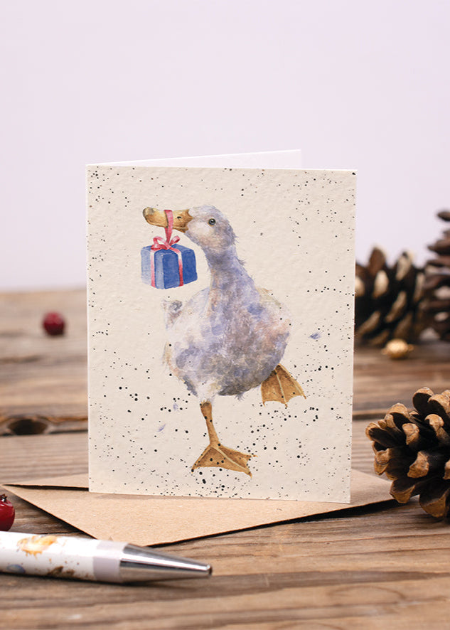Wrendale Mini Card - "Christmas Delivery"