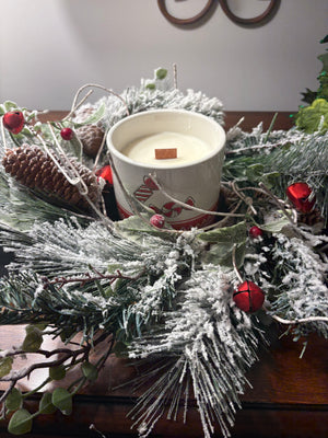 Frosted Woodland Jingle Wreath/Candle Ring