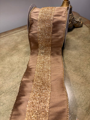 Wired Gold Stripe Ribbon