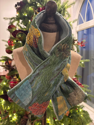 Winter Bloom  Muffler Scarf