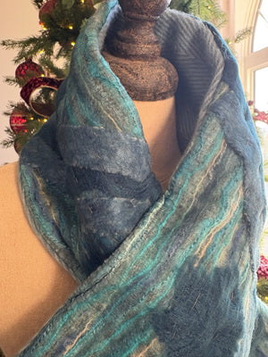 Silken Winterblue Muffler Scarf