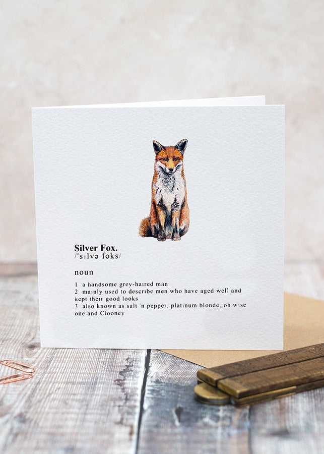 Silver Fox Greeting Card