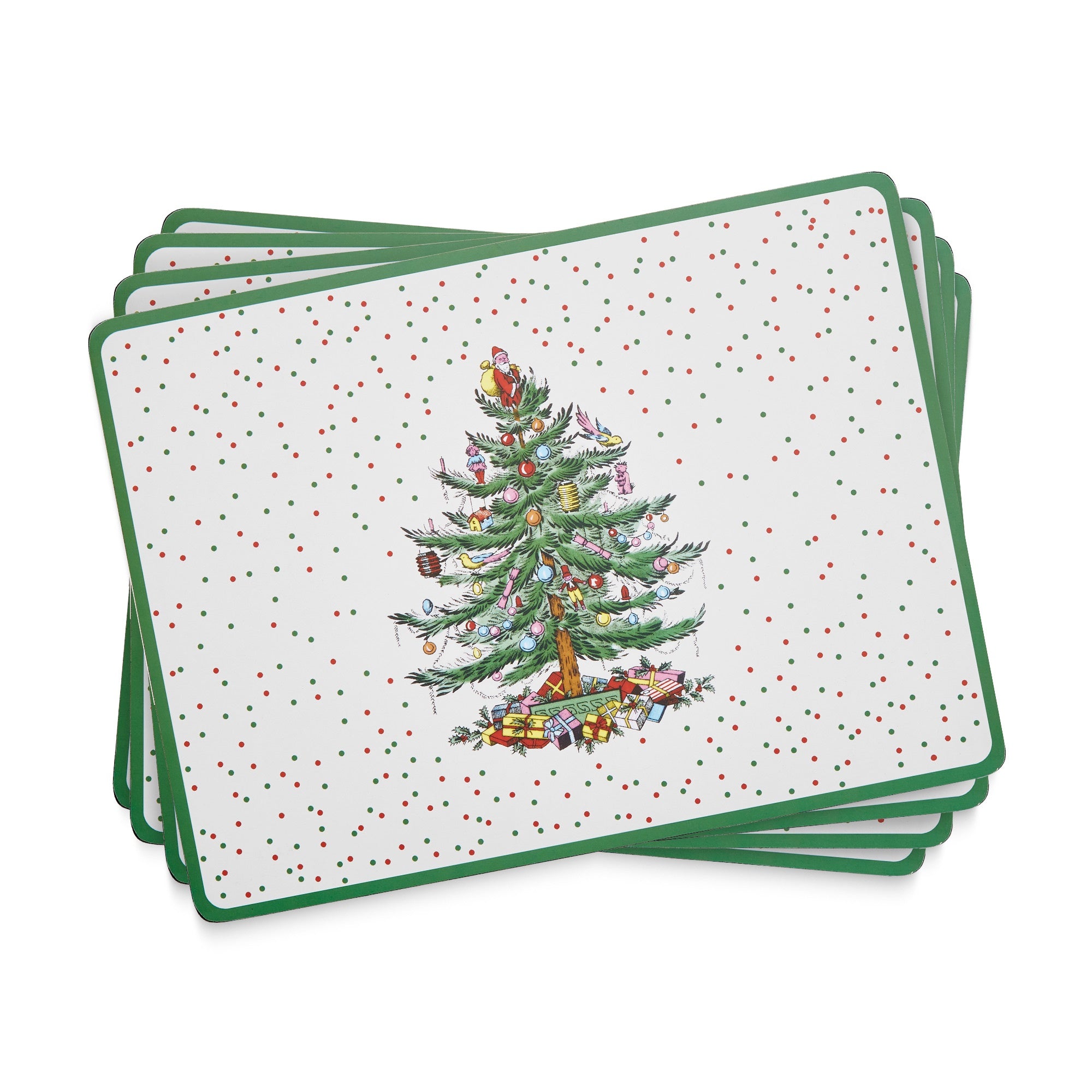 Spode Christmas Tree & Polka Dots Placemats (Set of 4)