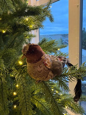 Gilded Songbird Clip Ornament