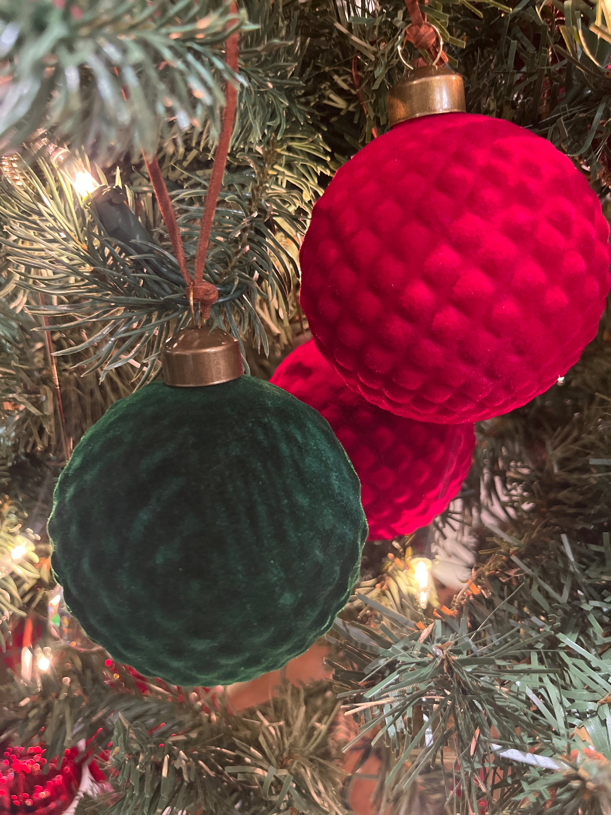 Diamond Flocked Ornaments