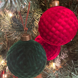 Diamond Flocked Ornaments