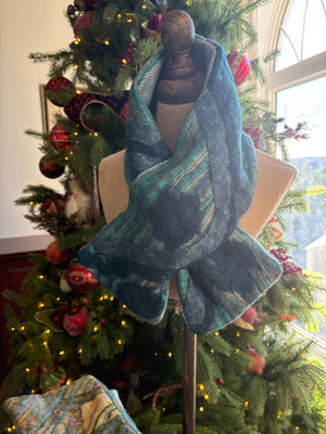 Silken Winterblue Muffler Scarf