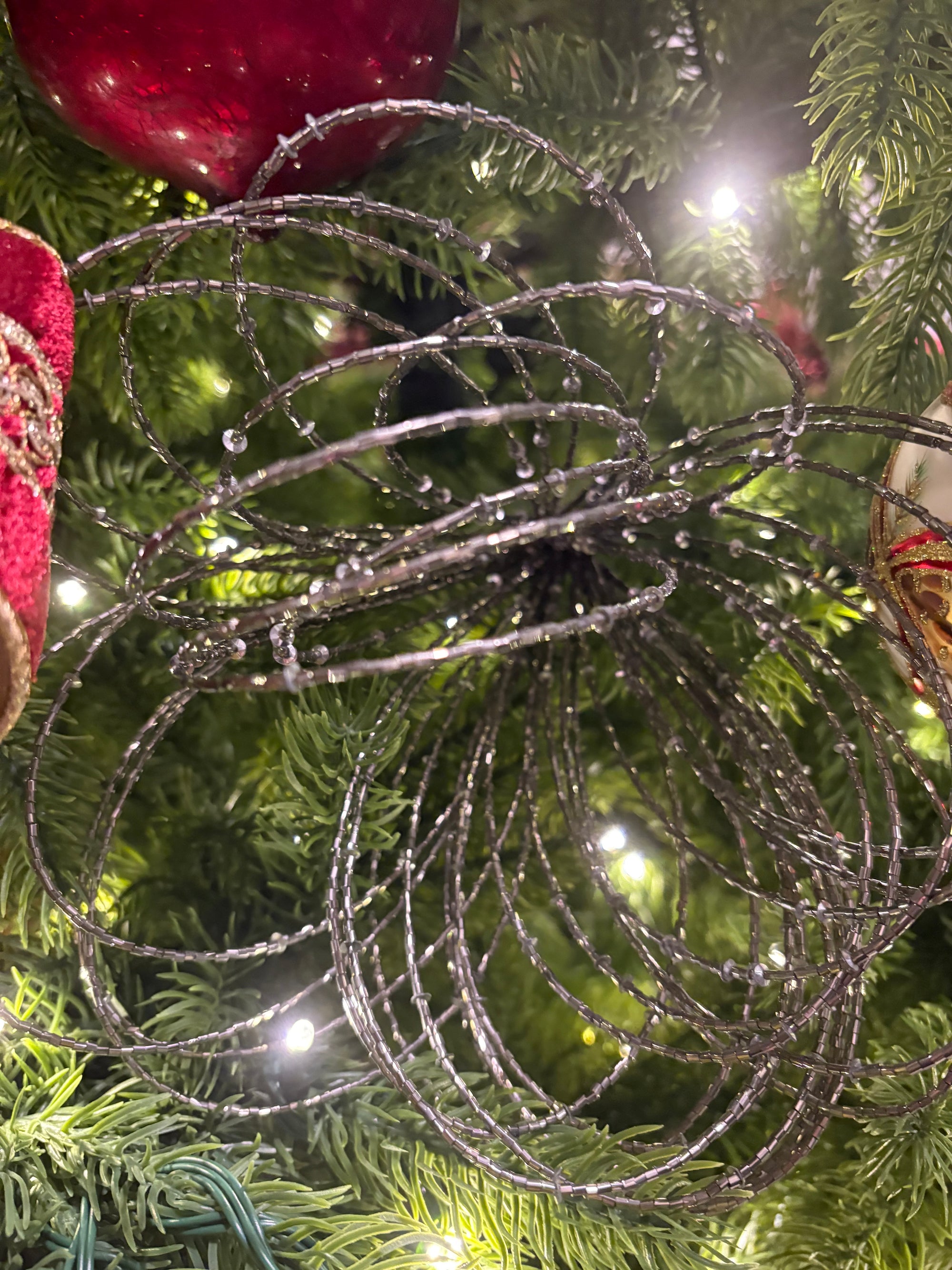 Silver Shimmer Burst Ornament