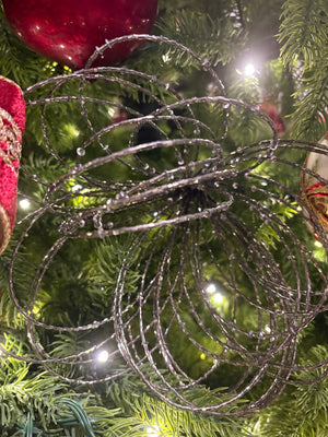 Silver Shimmer Burst Ornament