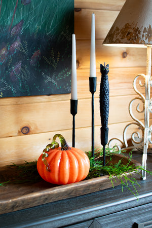 Orange Swirl - Blown Glass Pumpkin Patch