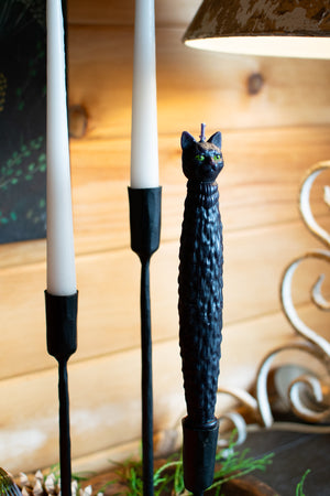 Black Cat Taper Candles