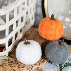 Mini Felt Pumpkins