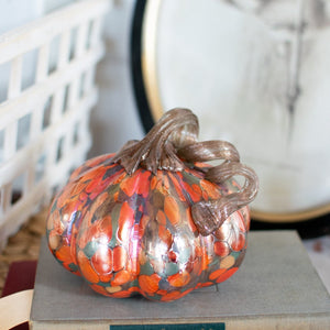 Autumn Speckle Pumpkins - Blown Glass