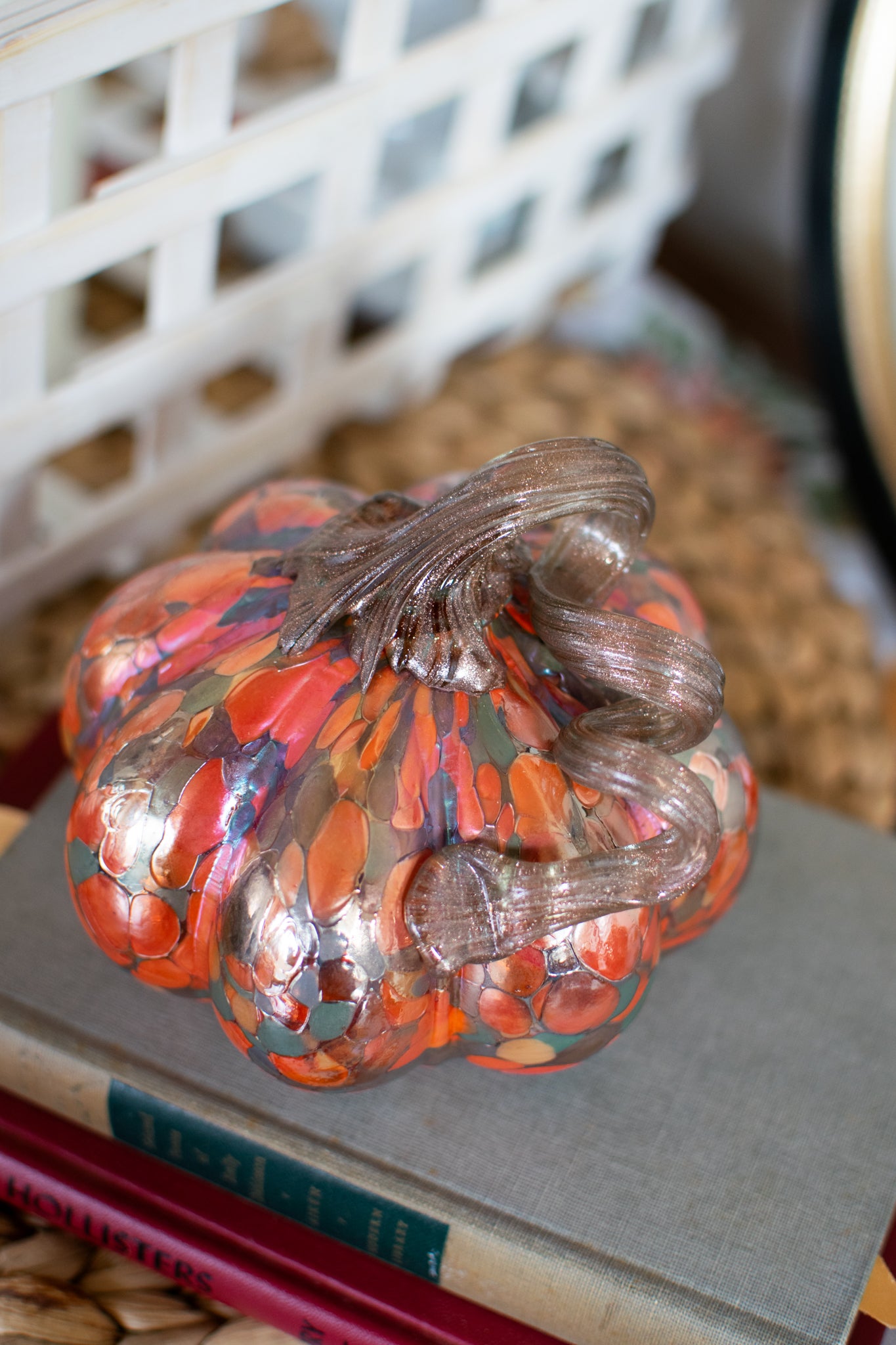 Autumn Speckle Pumpkins - Blown Glass