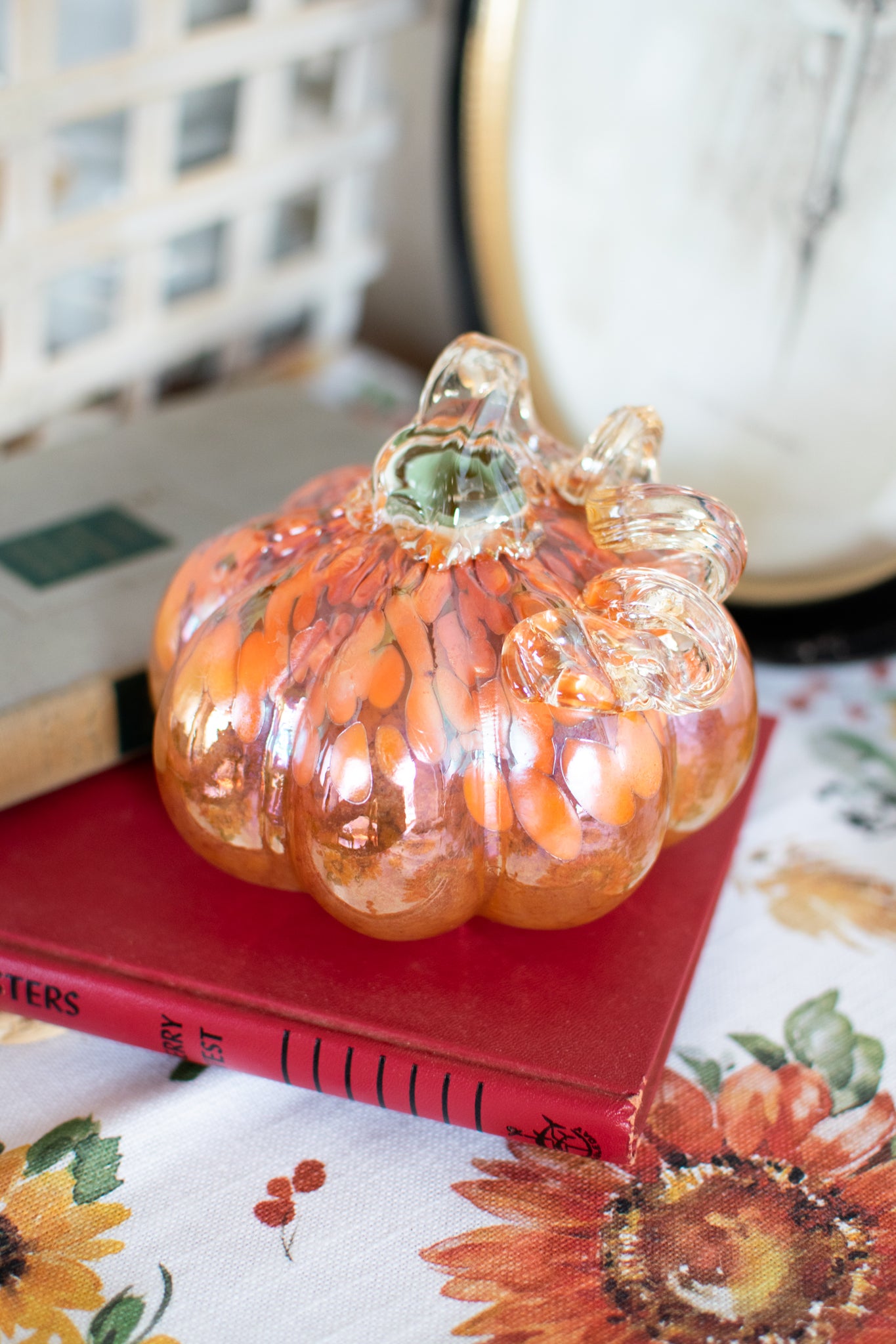 Autumn Speckle Pumpkins - Blown Glass