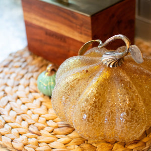 Sparkling Pebbled Glass Pumpkins - Blown Glass