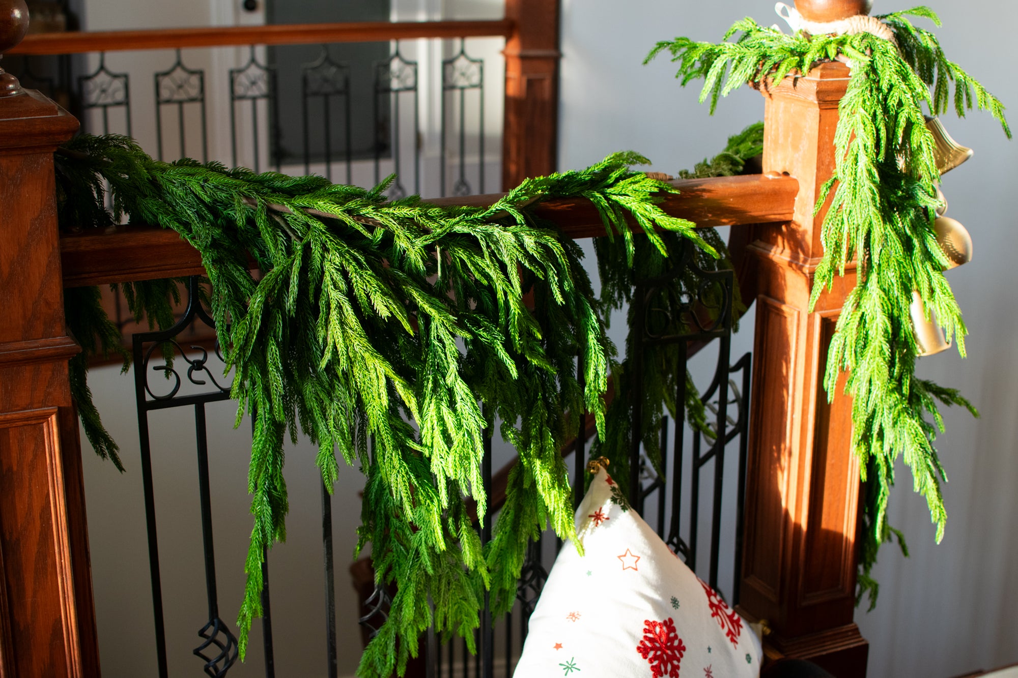 40" Fresh Touch Norfolk Dripping Pine Garland - Extra Full