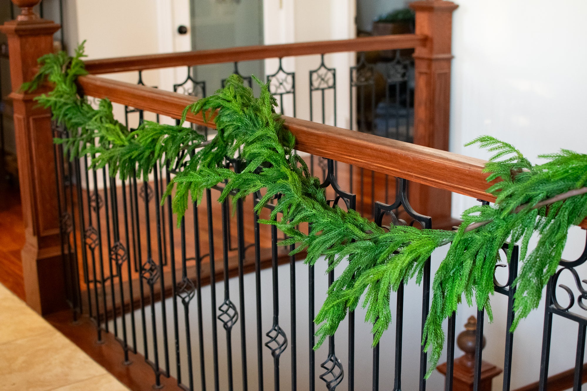 10' Fresh Touch Norfolk Pine Garland