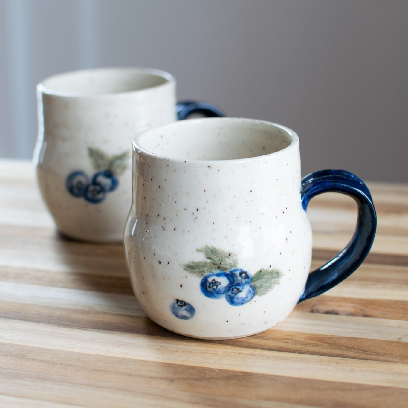 'Beautiful-in-Blue' Newfoundland Blueberry Pottery Mug