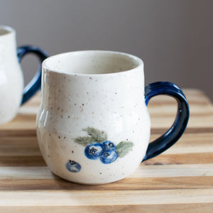 'Beautiful-in-Blue' Newfoundland Blueberry Pottery Mug