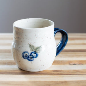 'Beautiful-in-Blue' Newfoundland Blueberry Pottery Mug