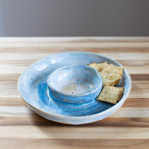 Sea Breeze Petite Crackers & Dip Plate