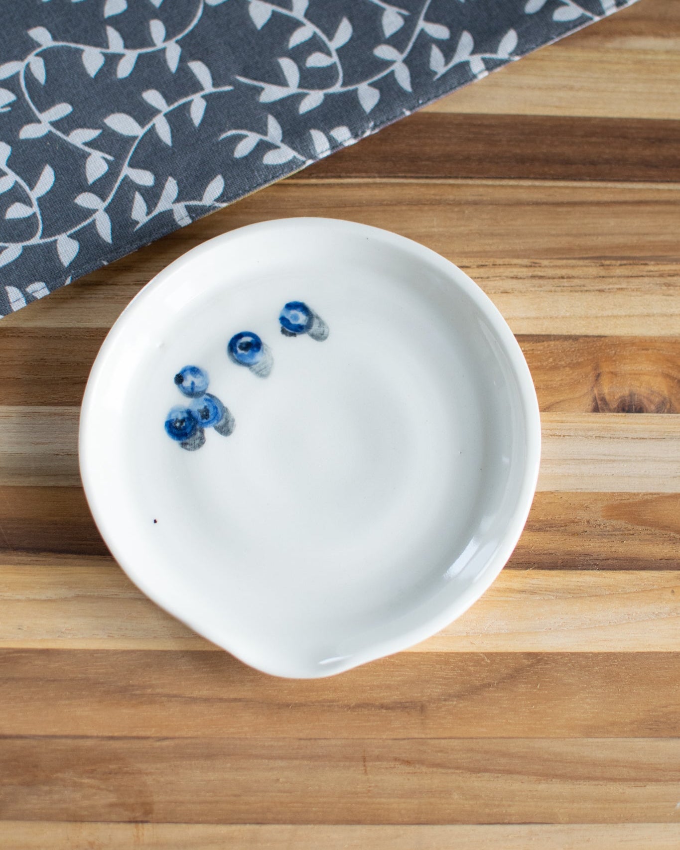 Blueberry Trail Spoon Rest - Handcrafted Pottery