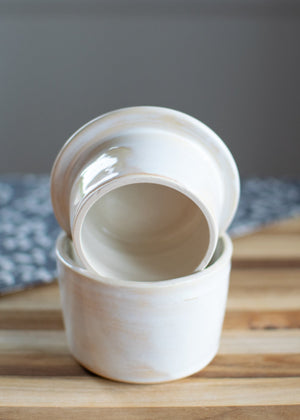 Quiet Hearth – Cream Glazed French Butter Keeper