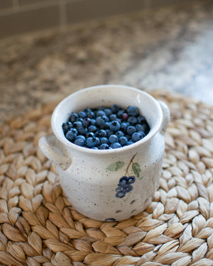 Snowglaze Wild Blueberry Colander - Handcrafted Pottery