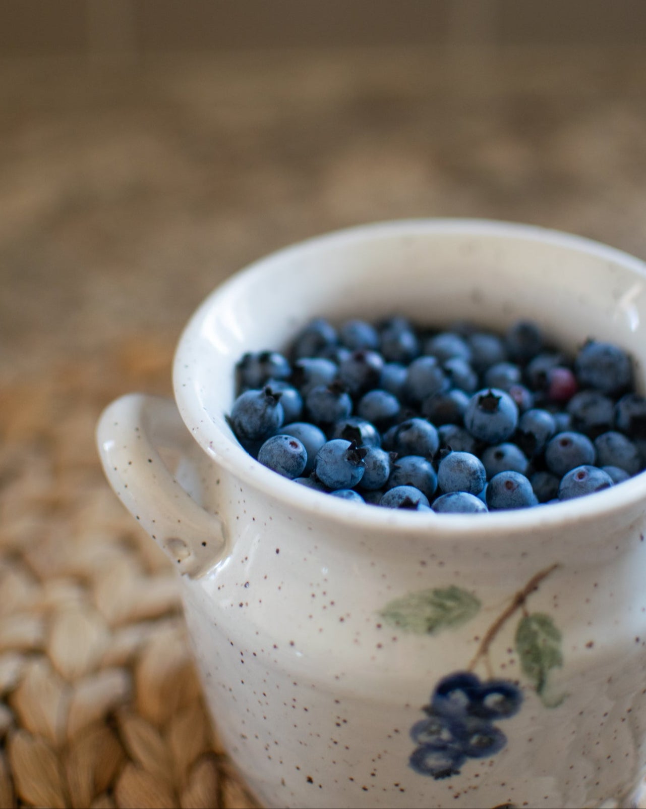 Snowglaze Wild Blueberry Colander - Handcrafted Pottery