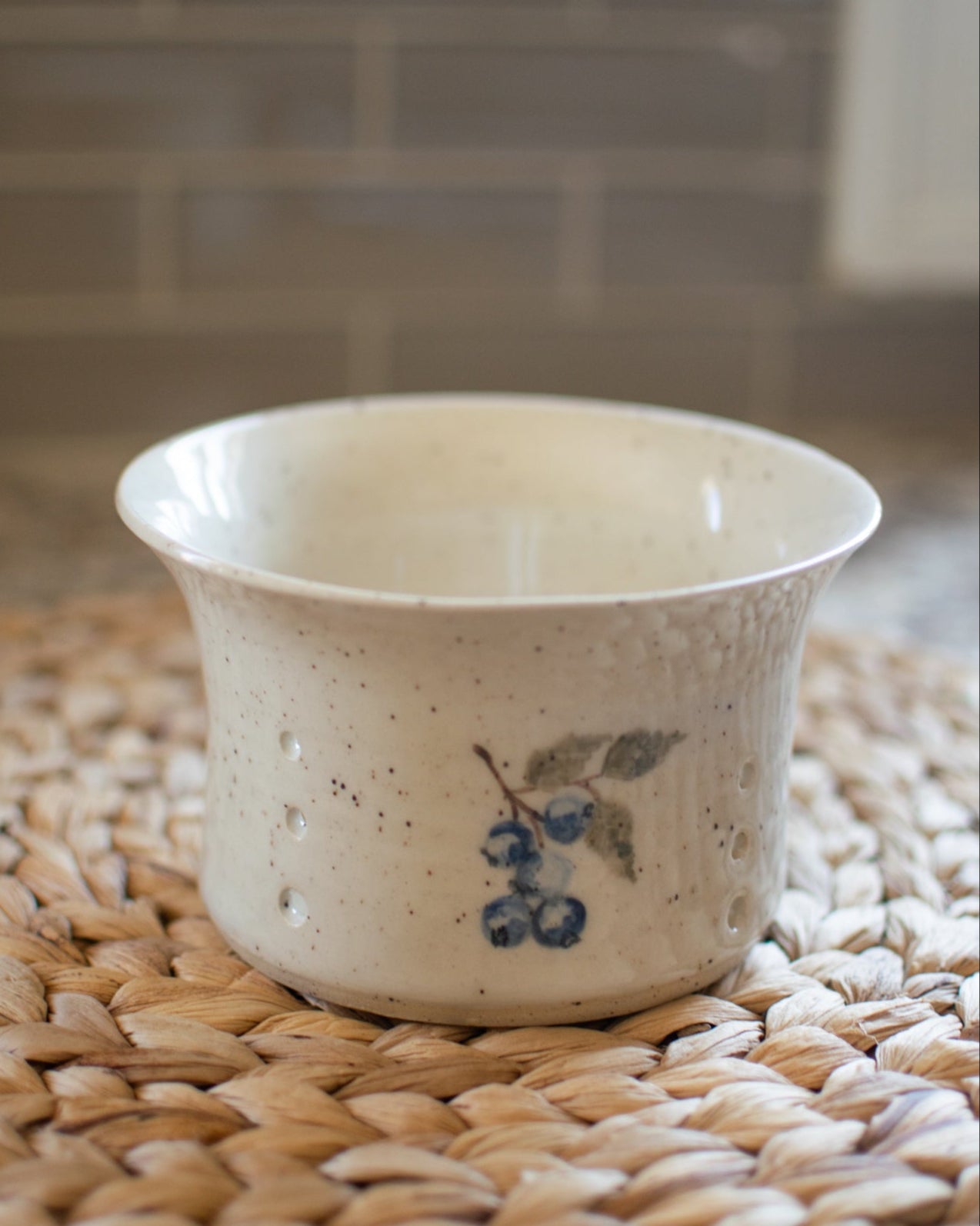 Blueberry Glen Berry Colander - Handcrafted Pottery