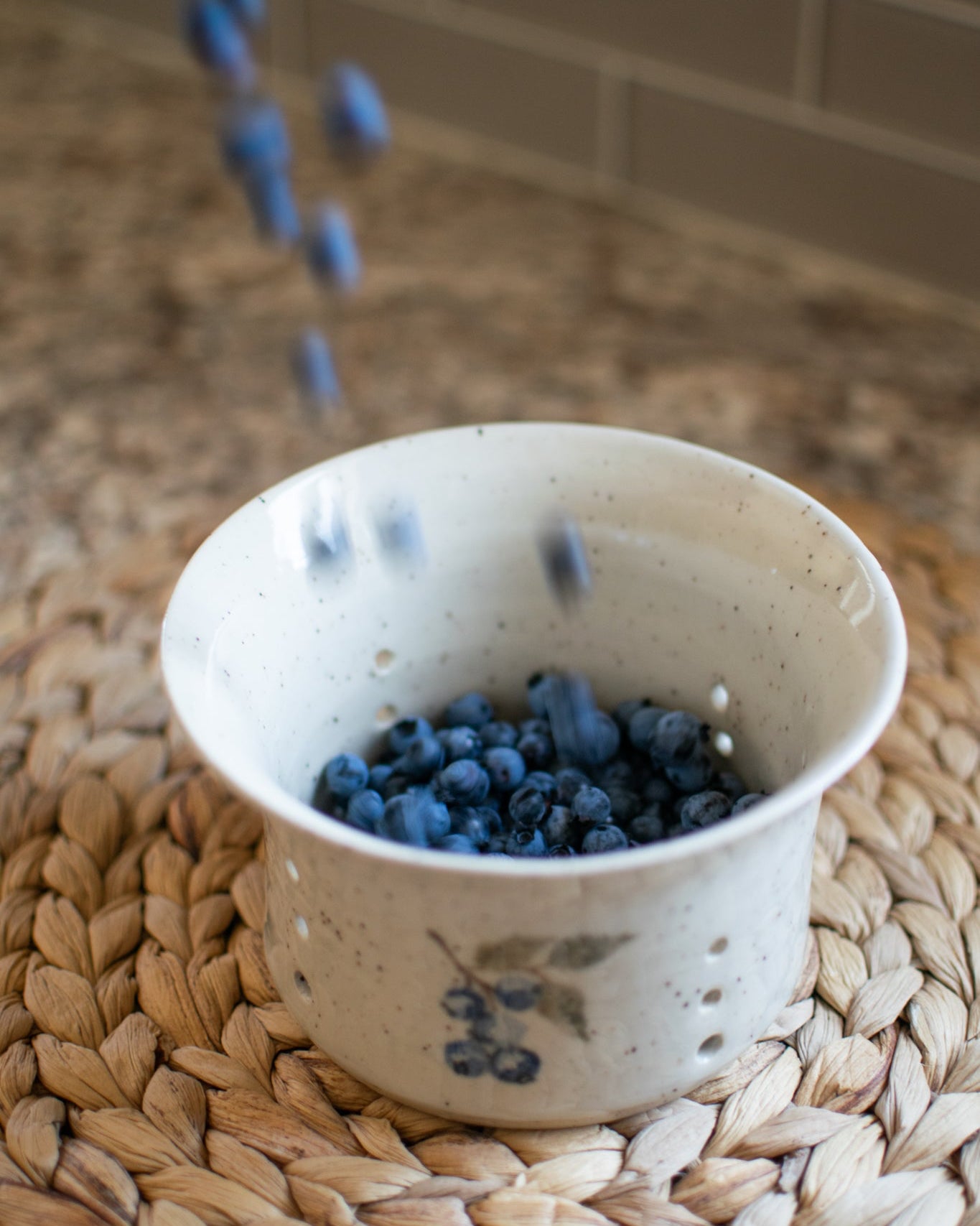 Blueberry Glen Berry Colander - Handcrafted Pottery
