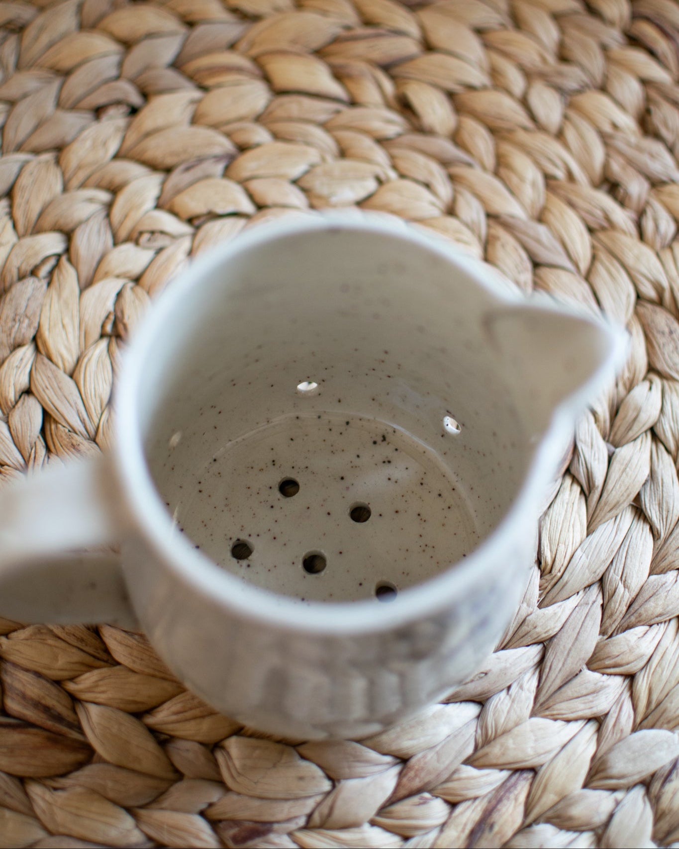 Blueberry Harvest Pitcher Colander - Handcrafted Pottery