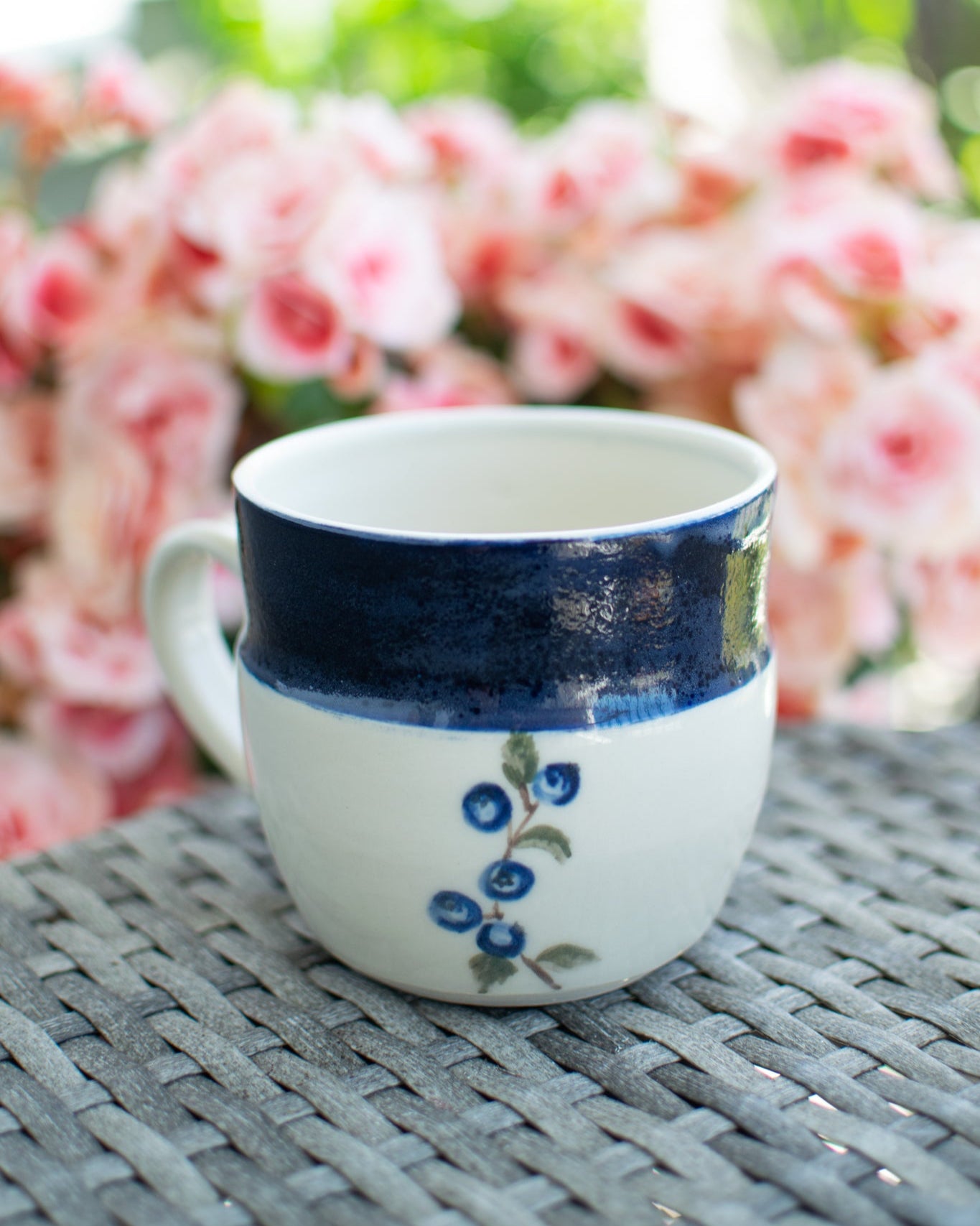 'Beautiful-in-Blue' Newfoundland Blueberry Pottery Mug
