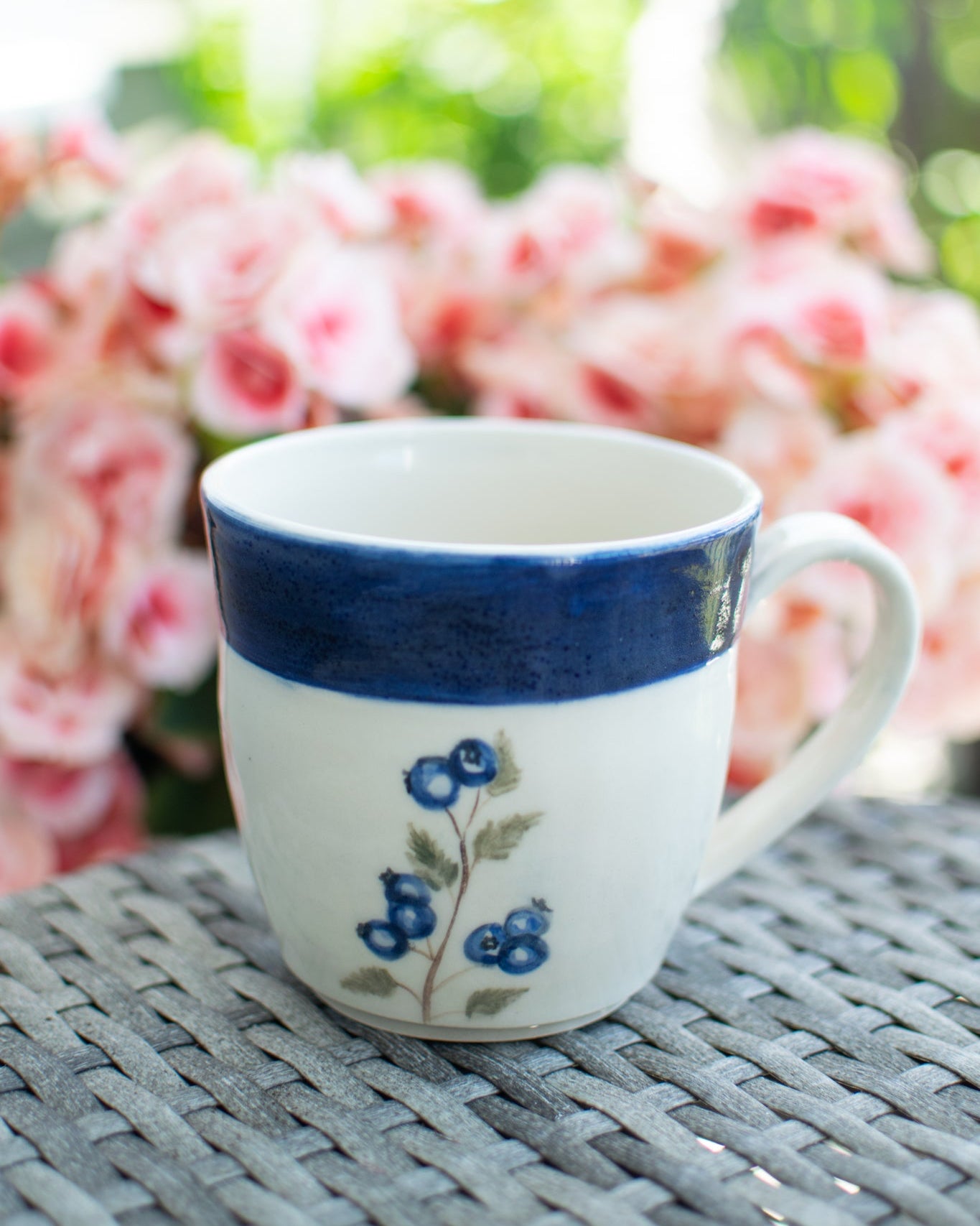 'Beautiful-in-Blue' Newfoundland Blueberry Pottery Mug