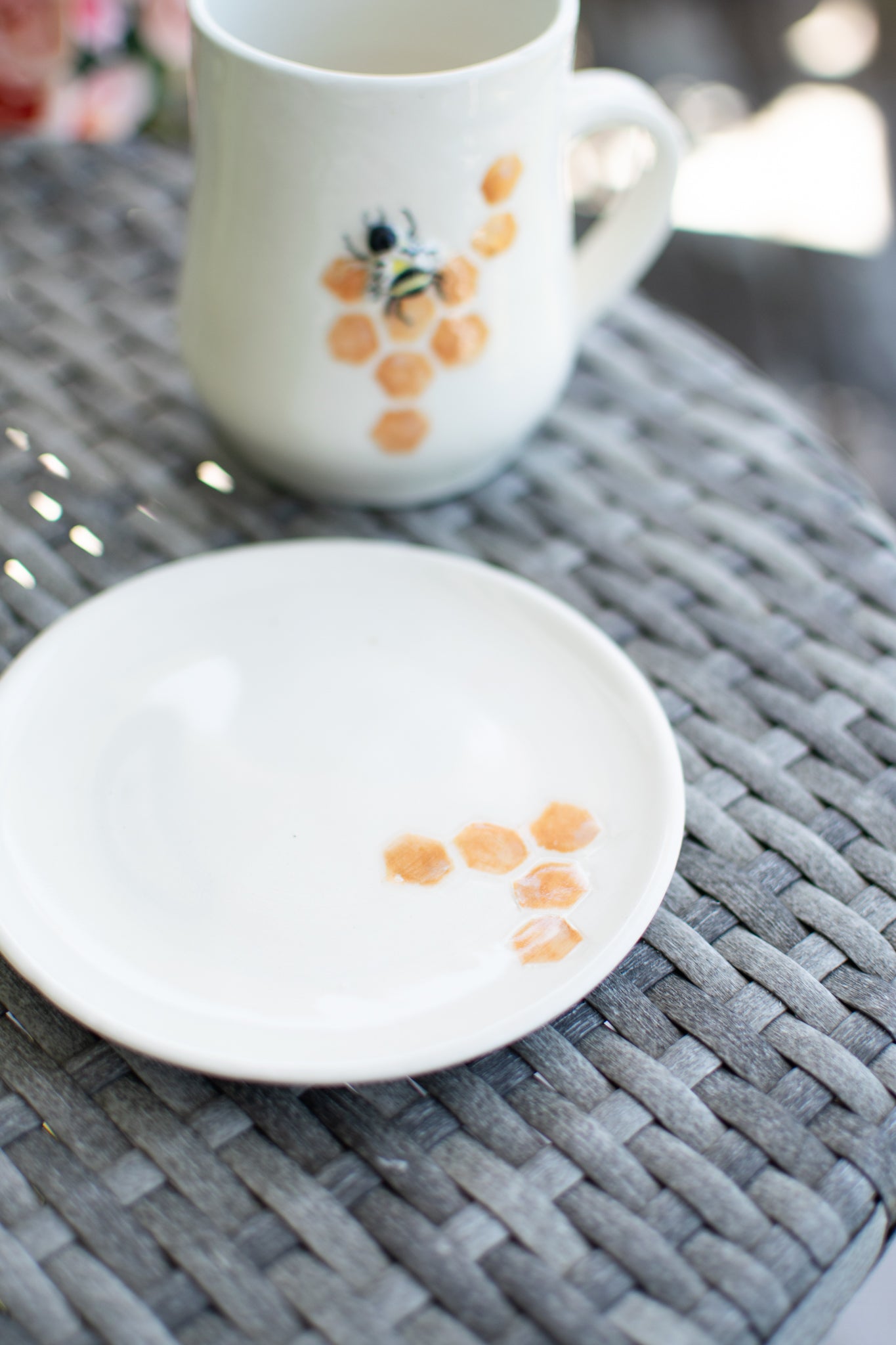Hive Song Mug & Coaster | Porcelain - Handcrafted Pottery