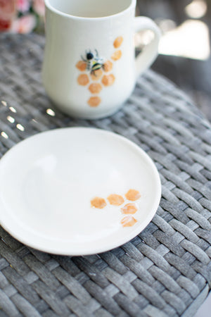 Hive Song Mug & Coaster | Porcelain - Handcrafted Pottery