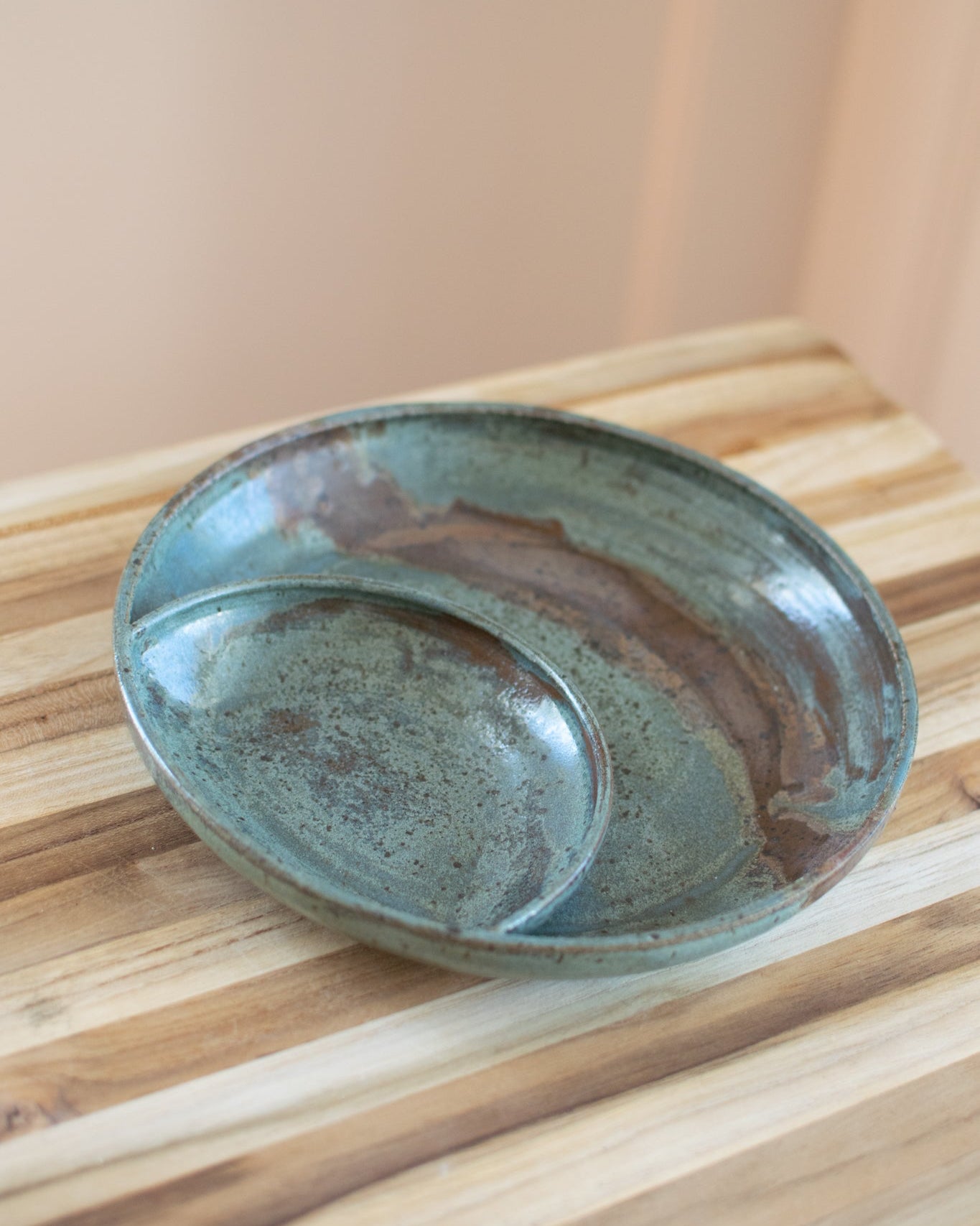 Old World Divided Rustic Serving Dish - Handcrafted Pottery