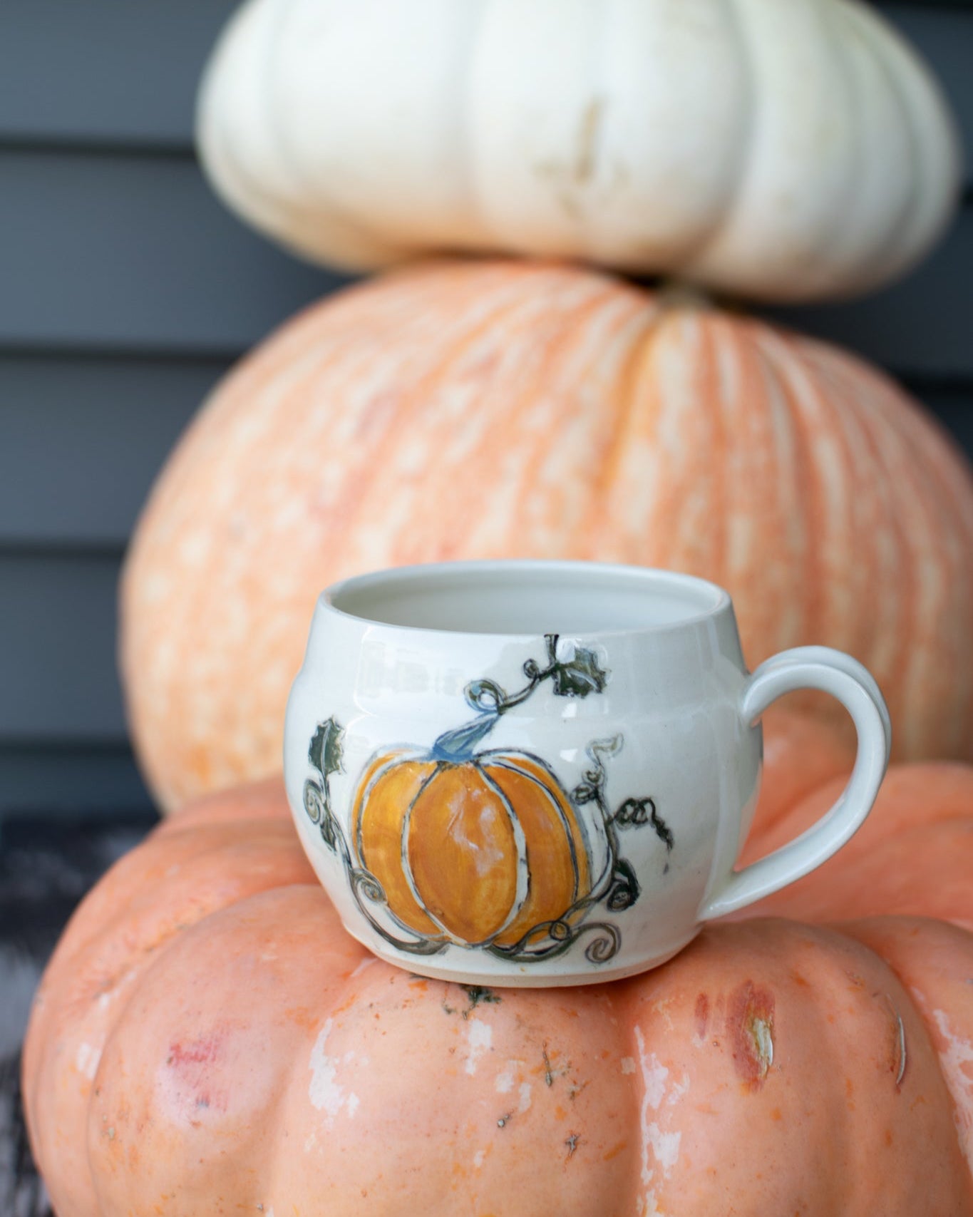 Harvest Pumpkin Mug - Imagine That Pottery