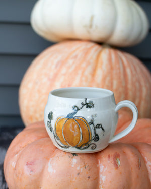 Harvest Pumpkin Mug - Imagine That Pottery