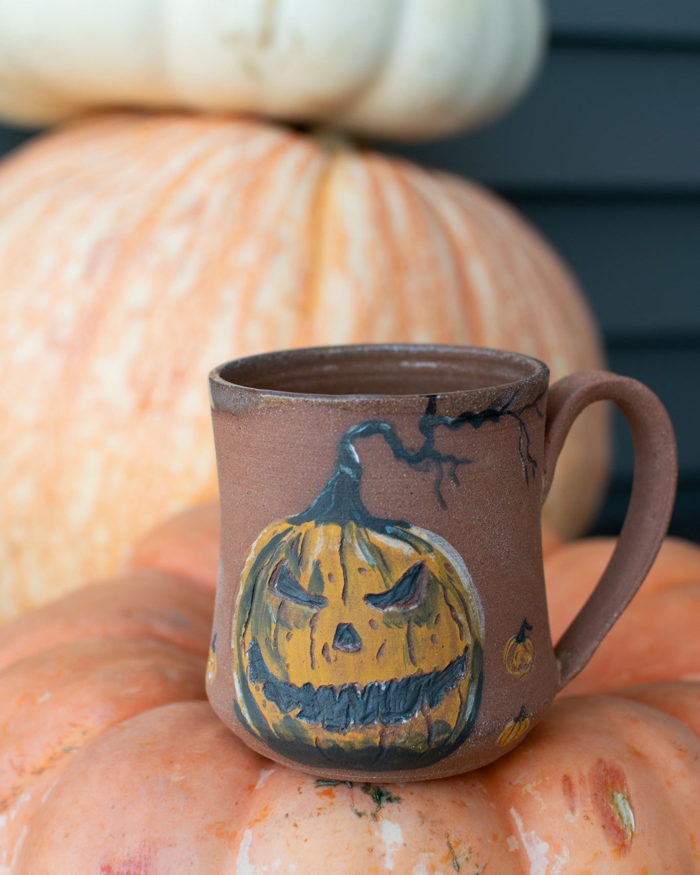 Wickedly Gourded Pottery Mug