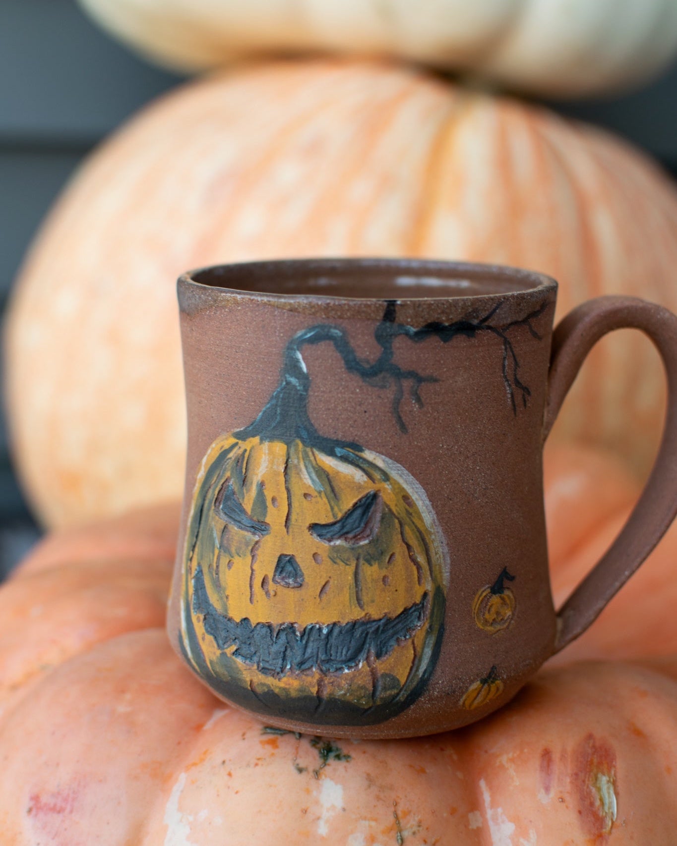 Wickedly Gourded Pottery Mug